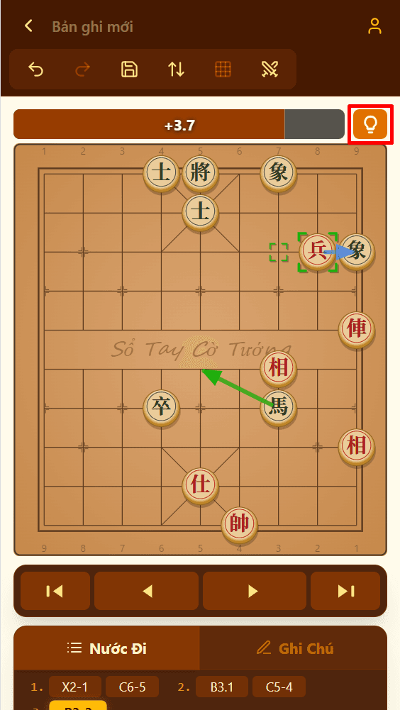 Gợi ý nước đi trên điện thoại